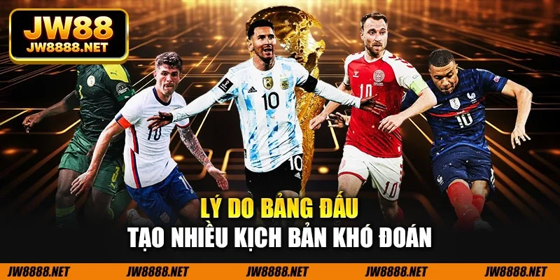 Lý do bảng đấu tạo nhiều kịch bản khó đoán